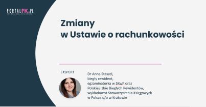 Zmiany w ustawie o rachunkowości