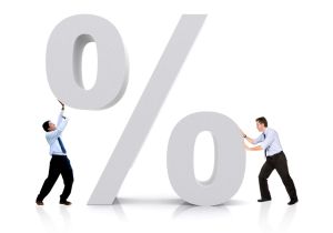 % wielki, dwóch biznesmenów