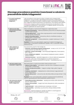 Dlaczego pracodawca powinien inwestować w szkolenia pracowników działu księgowości