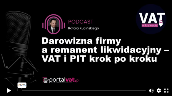 Darowizna firmy a remanent likwidacyjny