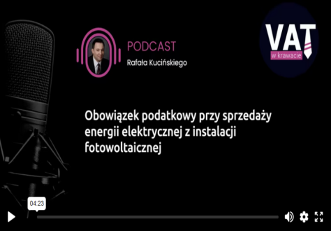Obowiązek podatkowy przy sprzedaży energii elektrycznej z instalacji fotowoltaicznej