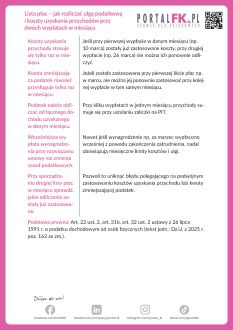 Lista płac – jak rozliczać ulgę podatkową i koszty uzyskania przychodów przy dwóch wypłatach w miesiącu