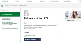 pełnomocnictwo PEL