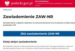 Zawiadomienie ZAW NR